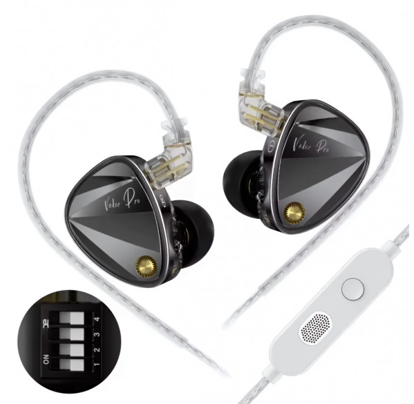 Наушники KZ Vader Pro с микрофоном, внутриканальные IEM, игровые 