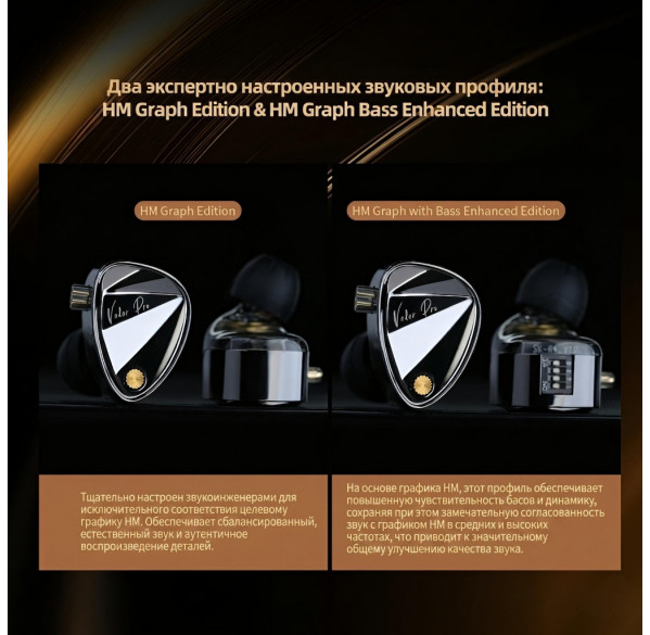 Наушники KZ Vader Pro с микрофоном, внутриканальные IEM, игровые 