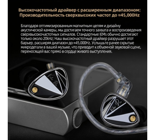 Наушники KZ Vader Pro с микрофоном, внутриканальные IEM, игровые 