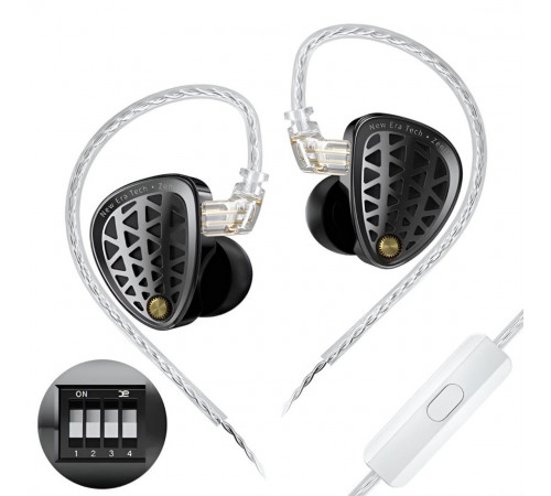Наушники KZ Zenith с микрофоном, внутриканальные IEM, игровые 