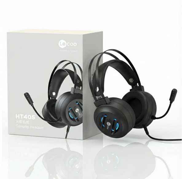 Наушники Lecoo HT405, игровые, проводные USB