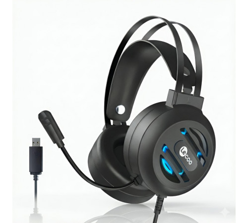 Наушники Lecoo HT405, игровые, проводные USB