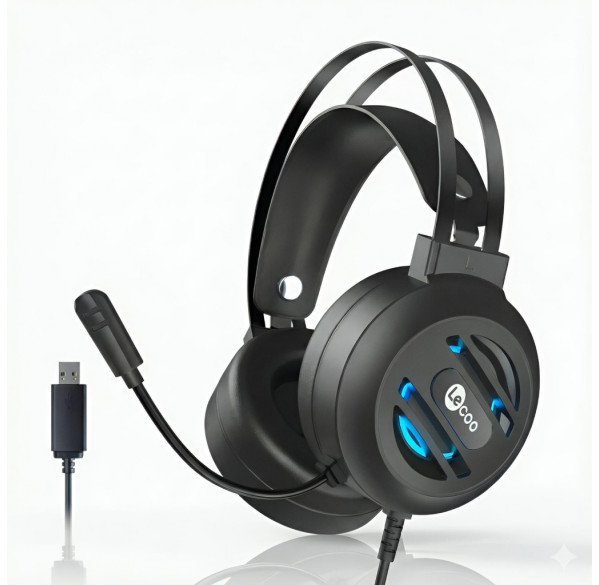 Наушники Lecoo HT405, игровые, проводные USB