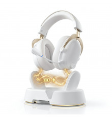 Наушники MCHOSE V9 Turbo+ с зарядной станцией, бело-золотой, игровые, беспроводные 