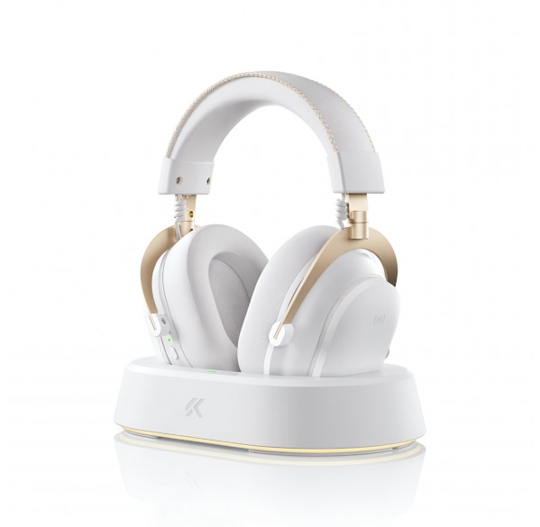 Наушники MCHOSE V9 Turbo+ с зарядной станцией, бело-золотой, игровые, беспроводные 