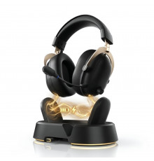 Наушники MCHOSE V9 Turbo+ с зарядной станцией, чёрно-золотой, игровые, беспроводные 