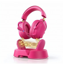 Наушники MCHOSE V9 Turbo+ с зарядной станцией, ягодно-красный, игровые, беспроводные 