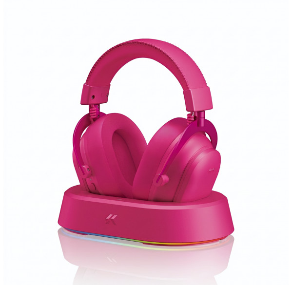 Наушники MCHOSE V9 Turbo+ с зарядной станцией, ягодно-красный, игровые, беспроводные 