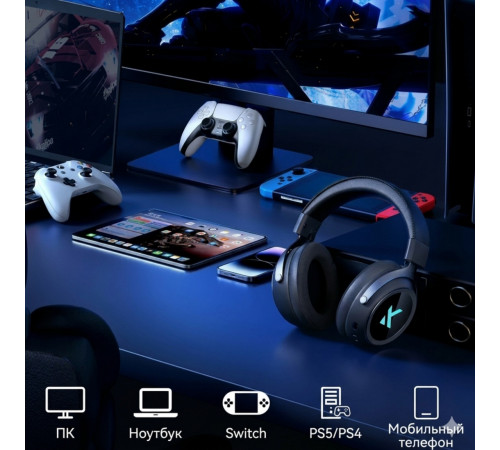 Наушники MCHOSE X9, чёрный (игровые, беспроводные)