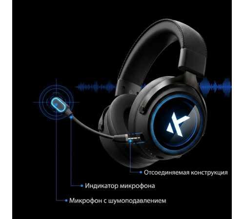 Наушники MCHOSE X9, чёрный (игровые, беспроводные)