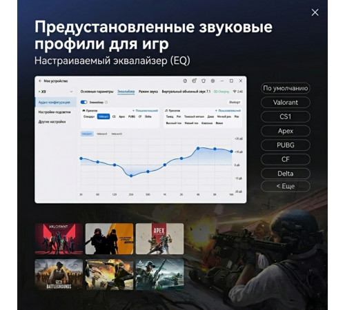 Наушники MCHOSE X9, чёрный (игровые, беспроводные)