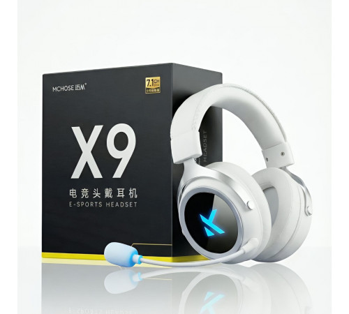 Наушники | MCHOSE X9 ◇ белый | 2.4 ГГц + Bluetooth + USB + AUX