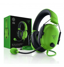 Наушники Razer Blackshark v2 X зелёные, игровые, проводные
