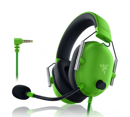 Наушники Razer Blackshark v2 X зелёные, игровые, проводные