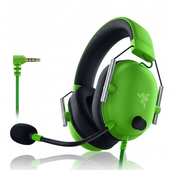 Наушники Razer Blackshark v2 X зелёные, игровые, проводные