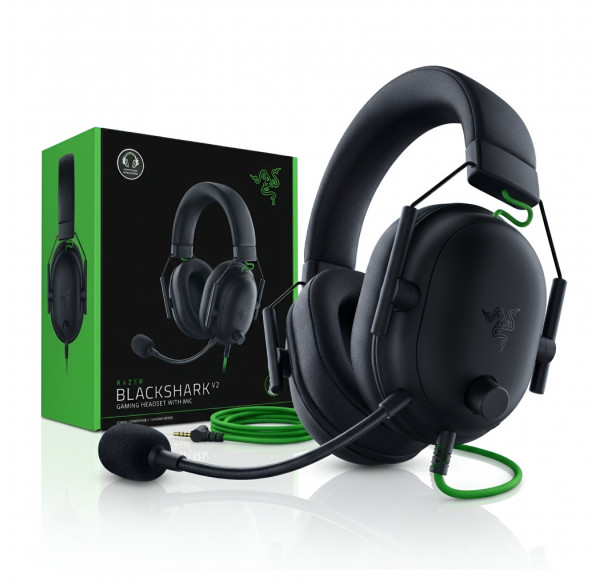 Наушники Razer Blackshark v2 X чёрные, игровые, проводные