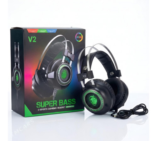 Наушники Super Bass V2, игровые, проводные AUX