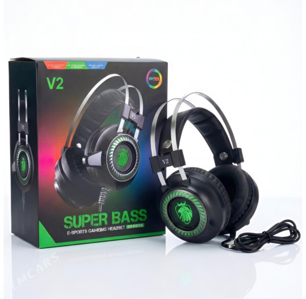 Наушники Super Bass V2, игровые, проводные AUX