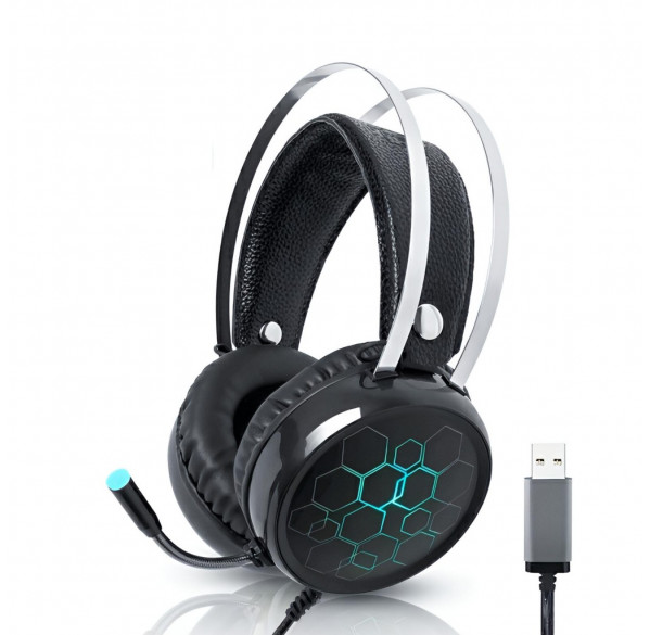 Наушники Super Bass X1, игровые, проводные USB