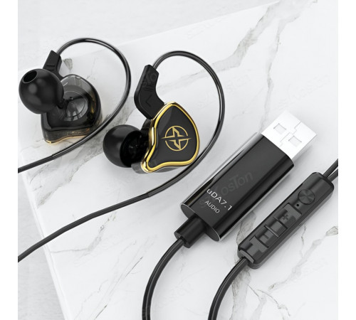 Наушники UT-01 (внутриканальные IEM капли, игровые) кабель 2.5 м.