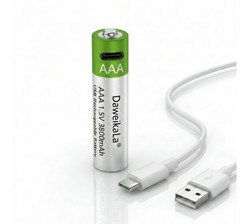 Батарейка AAA 1.5V перезаряжаемая по Type-C