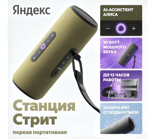 Яндекс Cтанция Стрит (портативная), умная колонка Алиса