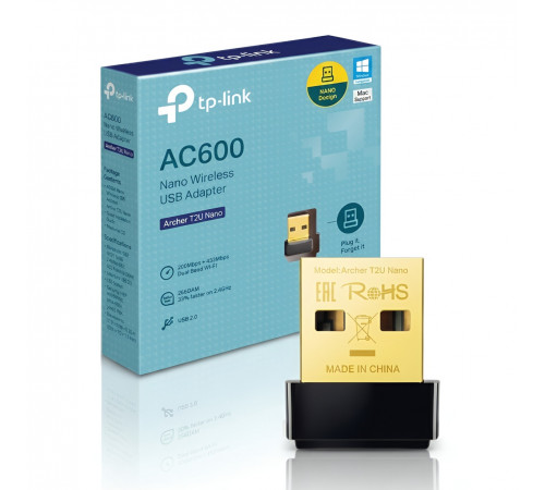 Адаптер USB WIFI TP-Link Archer T2U Nano | двухдиапазонный WIFI 5