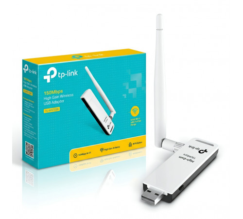 Сетевой USB адаптер TP-Link TL-WN722N | WIFI 4