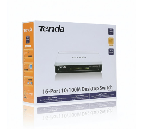 Сетевой коммутатор TENDA S16-EU | 16 PORT | Fast Ethernet Switch (свитч)