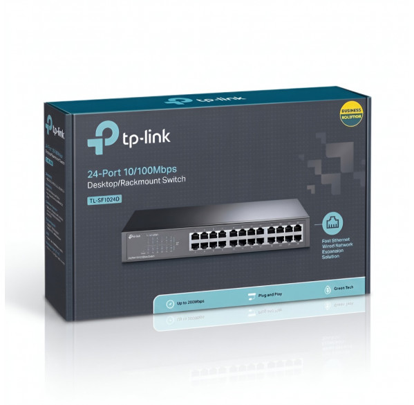 Свитч TP-Link TL-SF1024D (24-портовый сетевой коммутатор) 100 Мбит/с