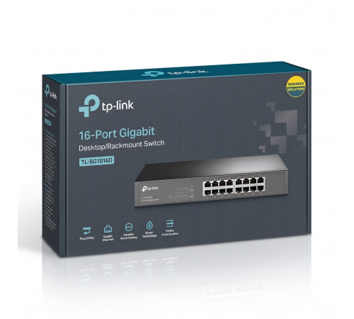 Сетевой коммутатор TP-Link TL-SG1016D | 16 PORT | Gigabit Switch (свитч)