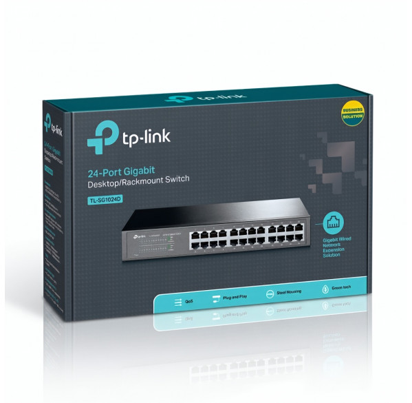 Свитч TP-Link TL-SG1024D (24-портовый сетевой коммутатор) 1000 Мбит/с
