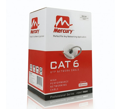 Кабель сетевой LAN Mercury UTP Cat.6 - 305 метров (бухта)