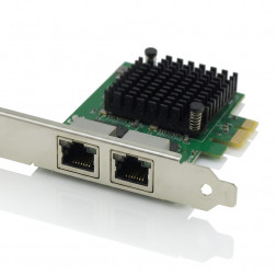 Сетевой адаптер PCIe Gigabit Ethernet (2-х портовый RJ-45) Intel