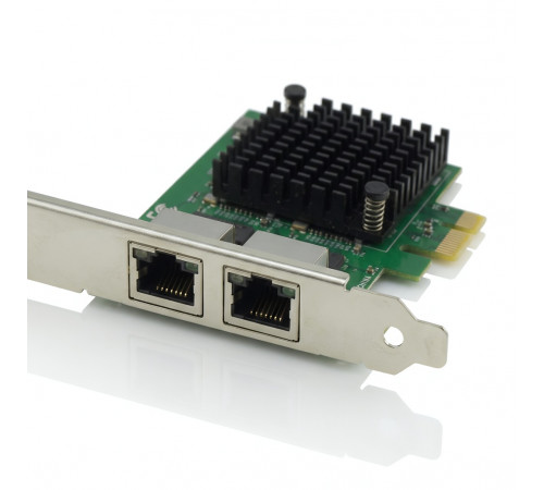 Сетевой адаптер PCIe Gigabit Ethernet (2-х портовый RJ-45) Intel