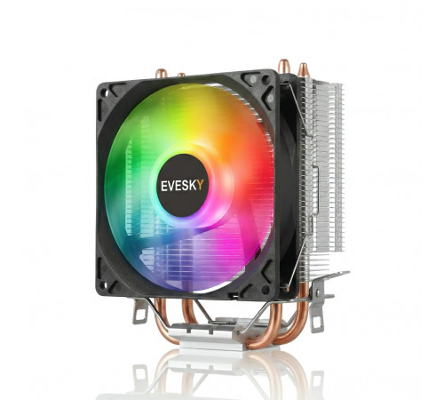 Кулер для процессора башенный EVESKY 100 LED (2 трубки)