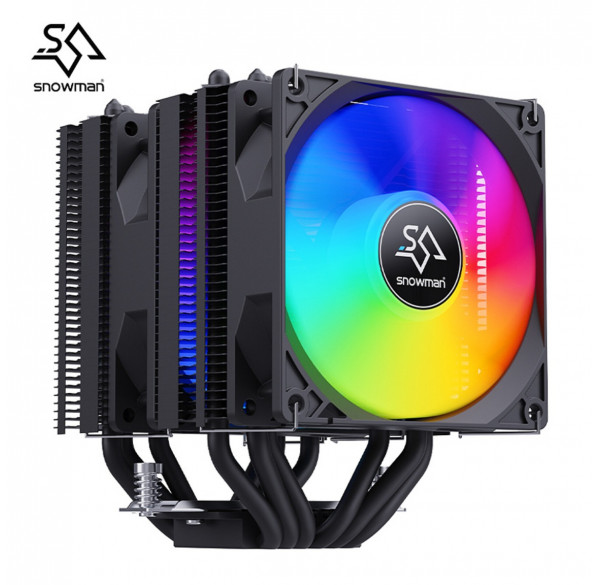 Кулер для процессора башенный Snowman M-X6 BK RGB (6 трубок) Кулер для процессора башенный Snowman M-X6 BK RGB (6 трубок)