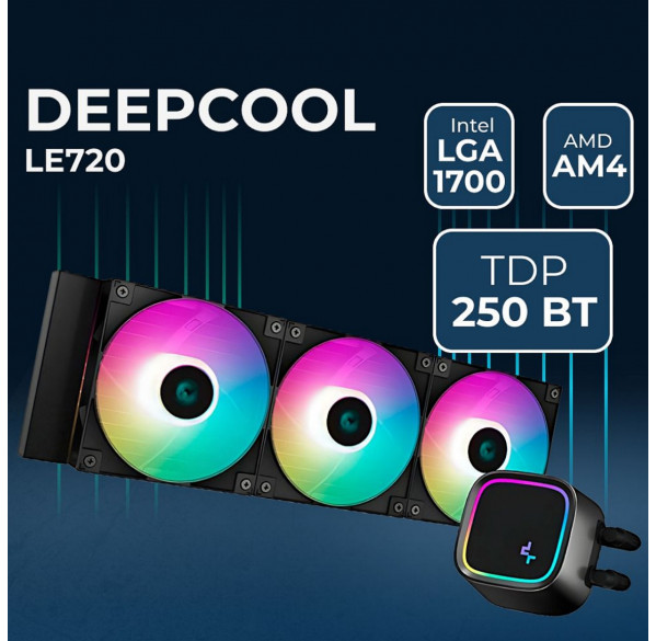Водяное охлаждение для процессора Deepcool GAMMAXX LE720 ARGB Водяное охлаждение для процессора Deepcool GAMMAXX LE720 ARGB