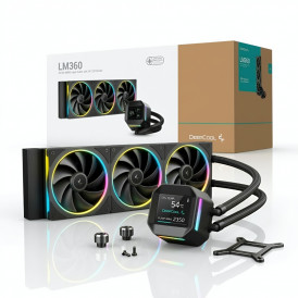 Жидкостное охлаждение Deepcool LM360 ARGB с дисплеем (СЖО) для процессора