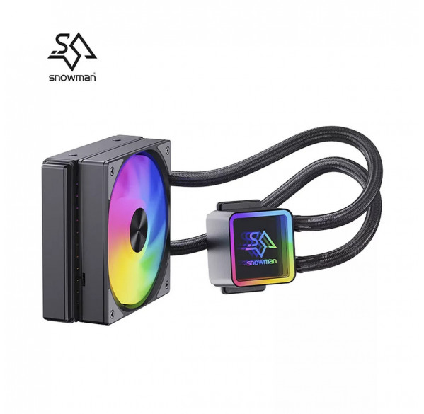 Водяное охлаждение для процессора Snowman KS120 3D ARGB Black