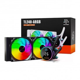 Водяное охлаждение для процессора Snowman TL240 ARGB с дисплеем Black 
