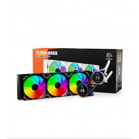 Водяное охлаждение для процессора Snowman TL360 ARGB с дисплеем Black 