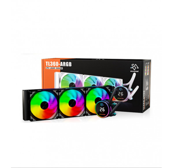 Водяное охлаждение для процессора Snowman TL360 ARGB с дисплеем Black 