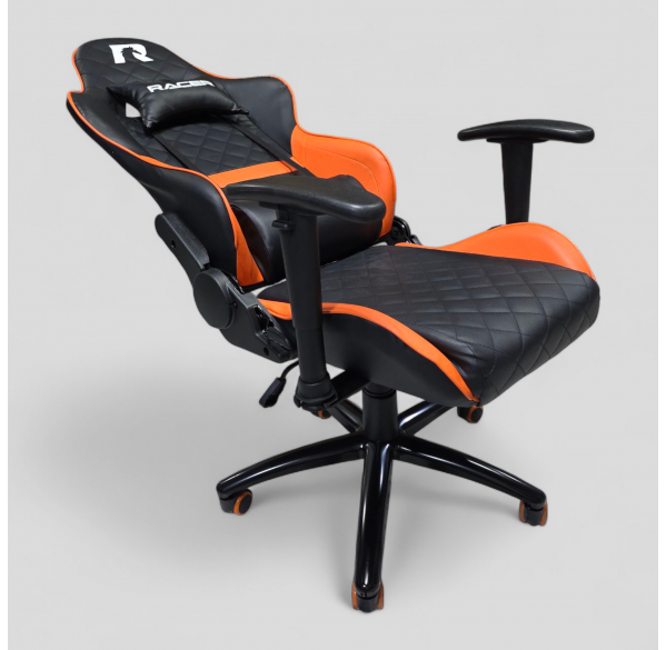 Кресло игровое RACER Premium Чёрный + Оранжевый Кресло игровое RACER Premium Чёрный + Оранжевый