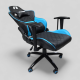 Кресло игровое RACER Premium Чёрный + Голубой