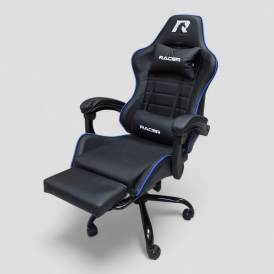 Кресло игровое RACER Mustang Чёрный + Синий