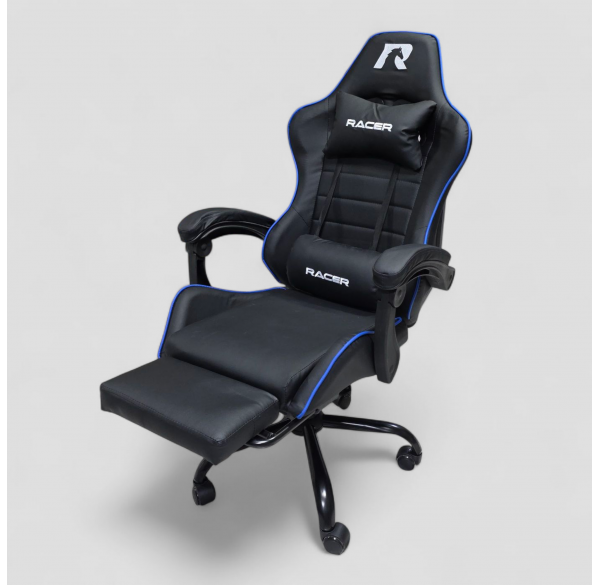 Кресло игровое RACER Mustang Чёрный + Синий Кресло игровое RACER Mustang Чёрный + Синий