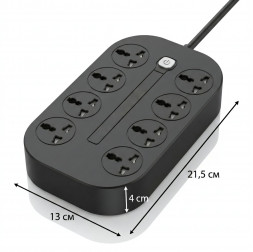 Удлинитель / сетевой фильтр Anti Static Power Soket (8x универсальных розеток) 3м.