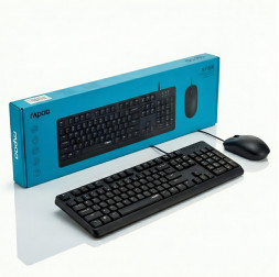 Комплект Rapoo NX1500 (EN+RU+TM), проводной (2в1) клавиатура + мышь