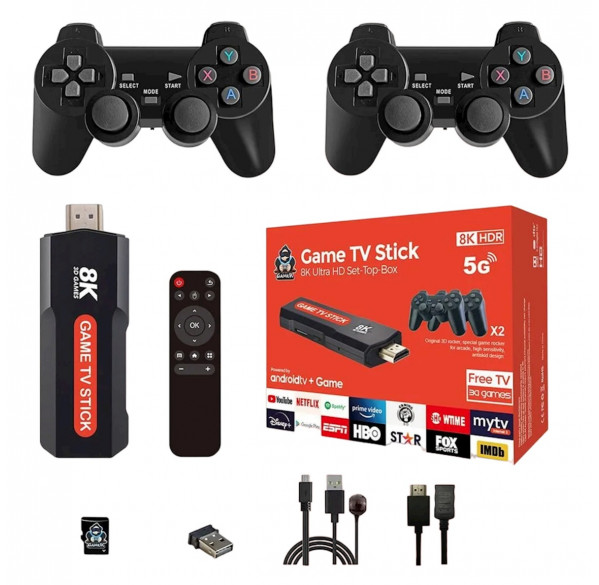 Игровая ТВ-приставка "Game TV Stick" + 2 геймпада / джостика Игровая ТВ-приставка "Game TV Stick" + 2 геймпада / джостика